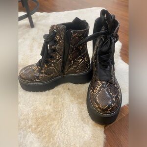 Faux snake skin boots